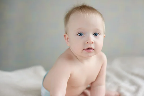 Blue-eyed baby Stock Image