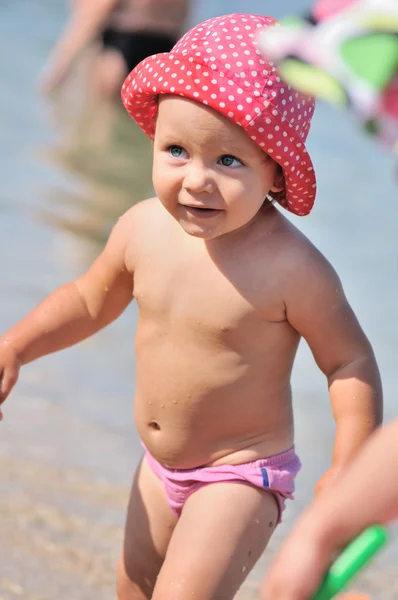 Cute toddler in sea — Stock Photo, Image