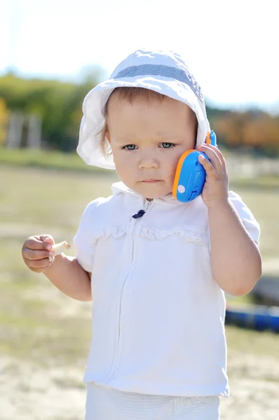 Busy baby girl — Stock Photo, Image