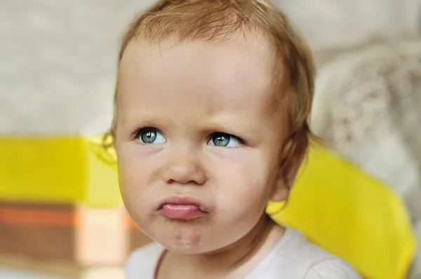 Angry baby — Stock Photo, Image