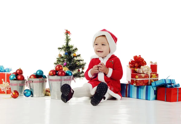 Happy baby santa — Stock Photo, Image