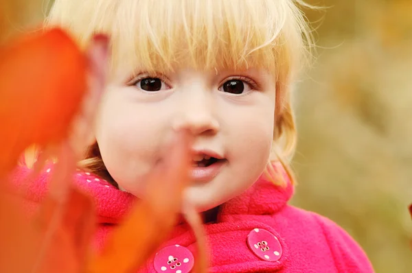 Baby in bushes — Stock Photo, Image