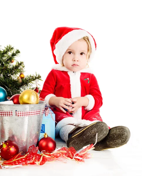 Santa pomocníka dívka — Stock fotografie