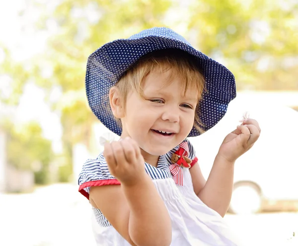 Laughing toddler girl — Stock Photo, Image