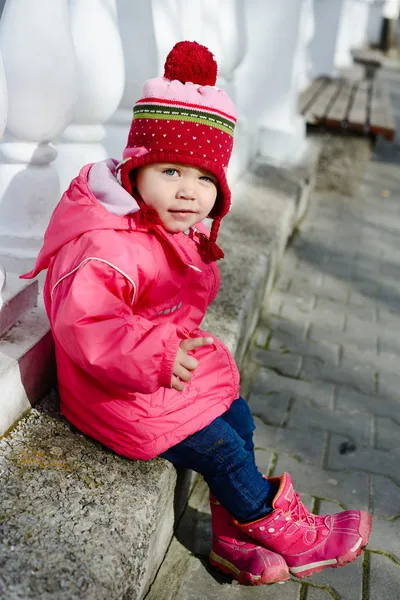 Αστεία χειμώνα μικρό παιδί — Φωτογραφία Αρχείου