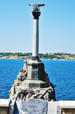 Sivastopol bay girişine engel anıt evlendikten Rus gemileri. Sivastopol, Kırım, Ukrayna