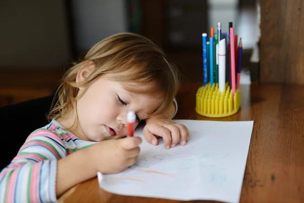 Drawing toddler — Stock Photo, Image