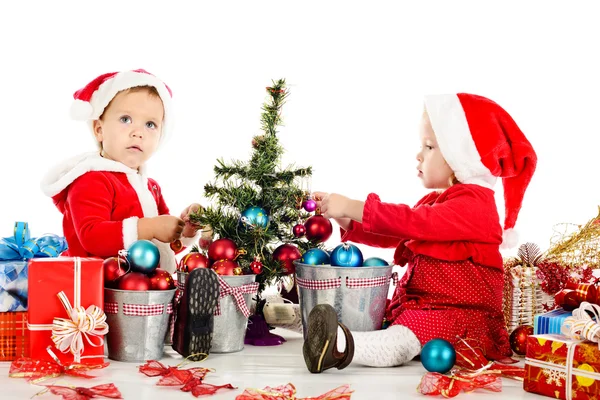 İki Noel Baba yardımcıları — Stok fotoğraf