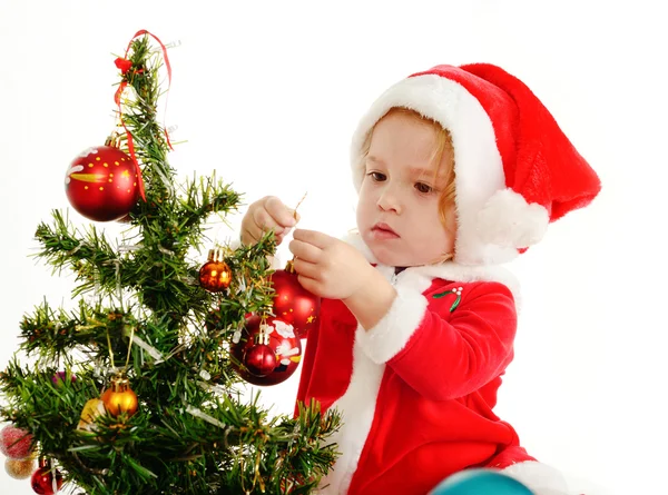 Baby Santa girl — Stock Photo, Image