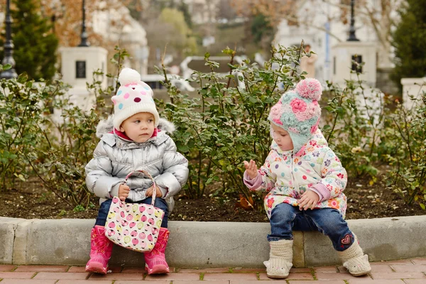 Funny toddler friends — Stock Photo, Image