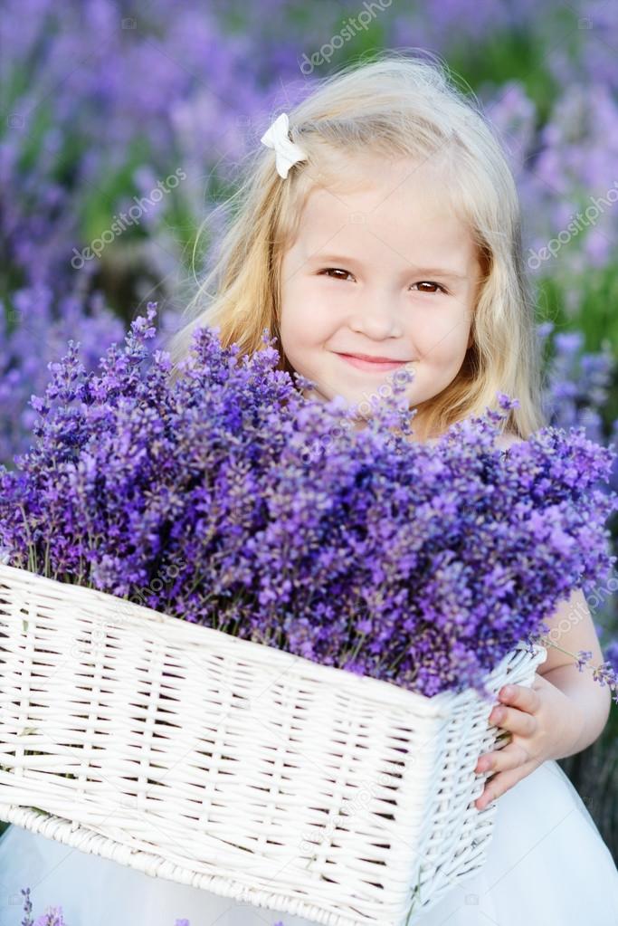 girl with lavender