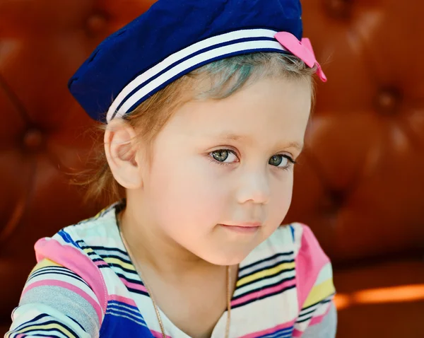 Little sailor girl — Stok fotoğraf