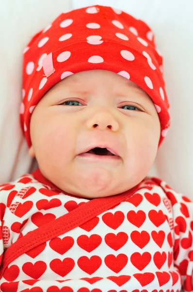 Triste bebê menina — Fotografia de Stock