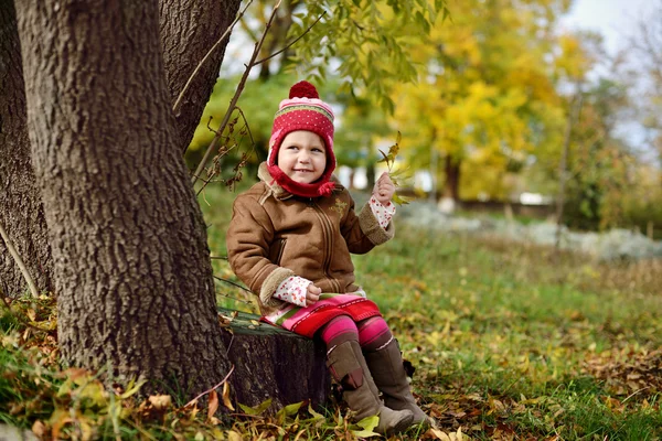 Meisje in de herfst — Stockfoto