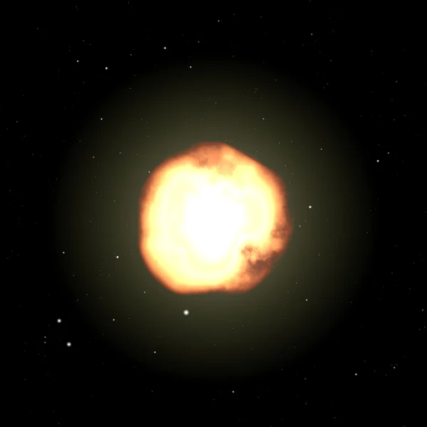 Ярко освещенная неизвестная планета — стоковое фото
