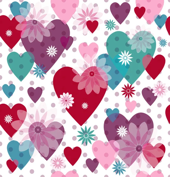 Naadloze valentine patroon — Stockvector