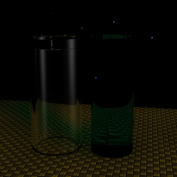 Dois cilindros transparentes — Fotografia de Stock
