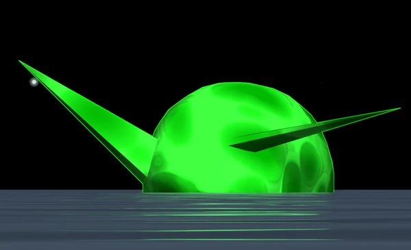 Green alien head — Stock Photo, Image
