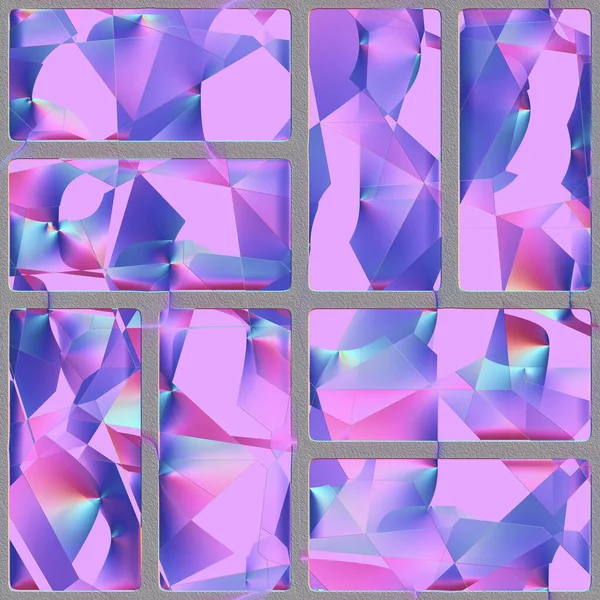 3Dテクスチャ 正方形のタイルの形で創造的なパターン化されたテクスチャ — ストック写真