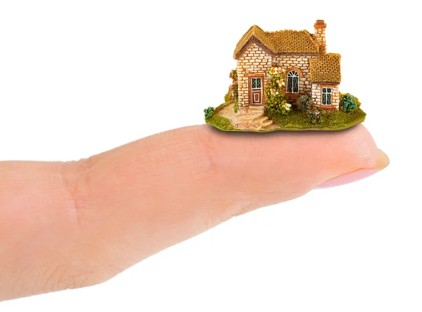 Finger and house — Stock Photo, Image