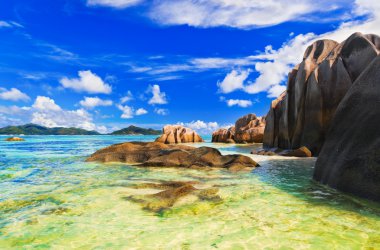 Seyşeller 'deki Sahil Kaynağı d' Argent