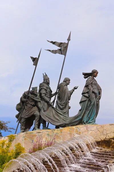 De fontein nibelungen at tulln, Oostenrijk — Stockfoto