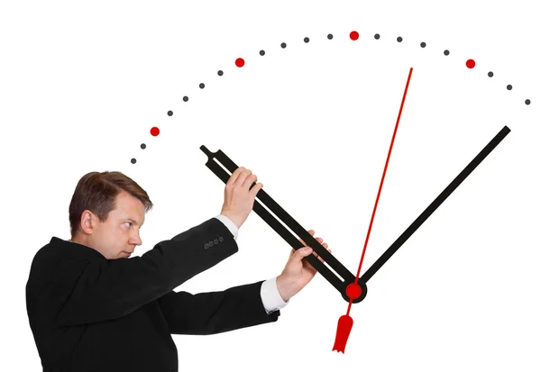 Business man stop time — Stock Photo, Image