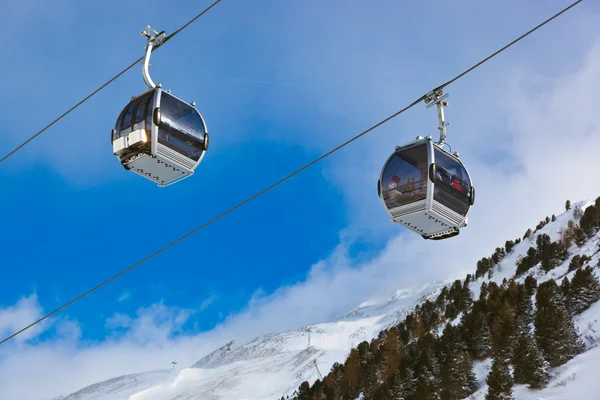 山滑雪度假村 obergurgl 奥地利 — 图库照片