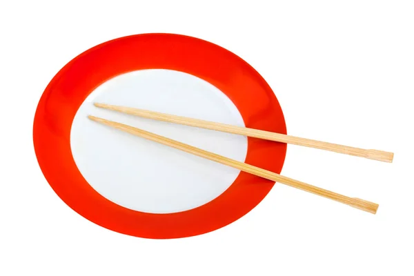 Plate and chopsticks — Stock Photo, Image