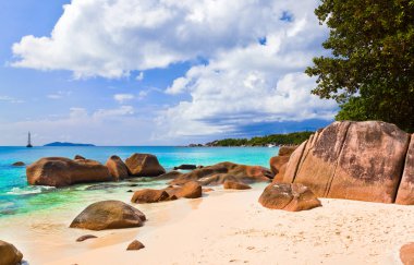 plaj anse lazio Adası praslin, Seyşel Adaları