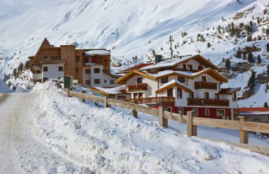Mountain ski resort obergurgl Avusturya