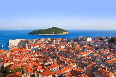 Şehir dubrovnik ve Hırvatistan Island