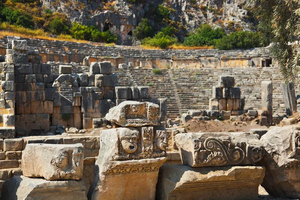 Anfiteatro antiguo en Myra, Turquía — Foto de Stock