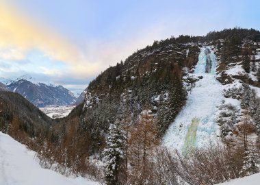 şelale stuibenfall, umhausen - tirol Avusturya