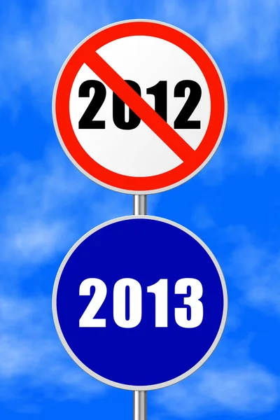 Signo redondo Año Nuevo — Foto de Stock