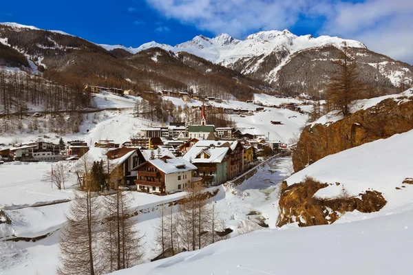 Bergskigebied Solden Oostenrijk — Stockfoto