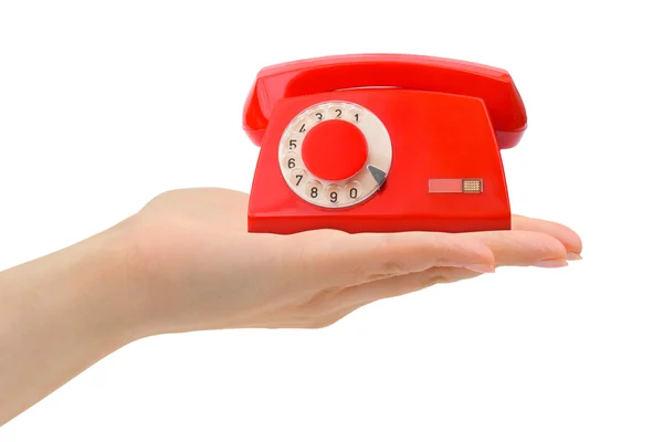 Hand with telephone — Stock Photo, Image