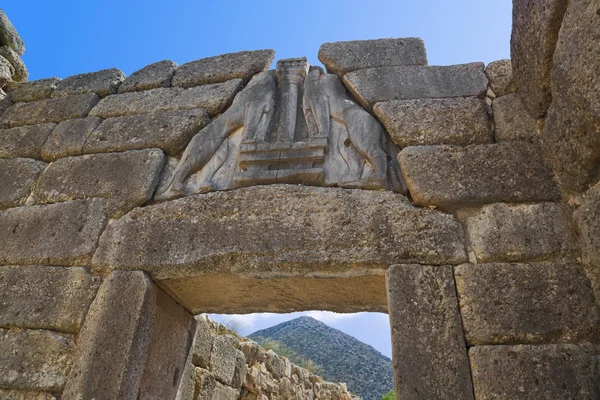 Leeuwenpoort in mycenae, Griekenland — Stockfoto