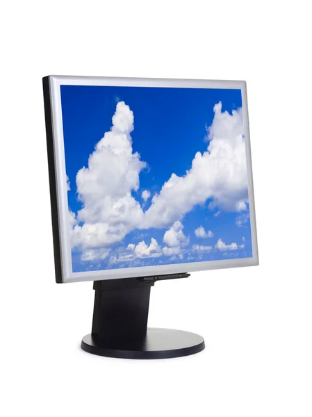 Himmel auf dem Computerbildschirm — Stockfoto