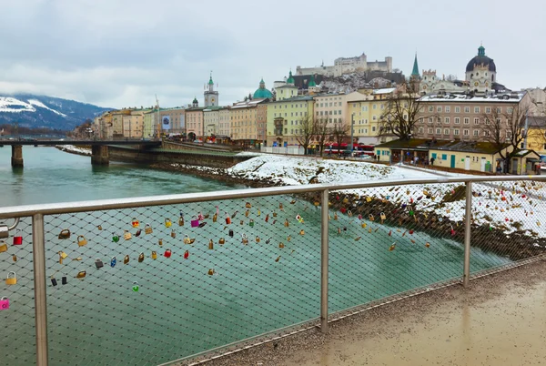 Serrures d'amour à Salzbourg Autriche — Photo