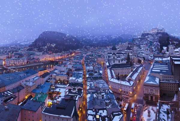 Salisburgo Austria in inverno — Foto Stock