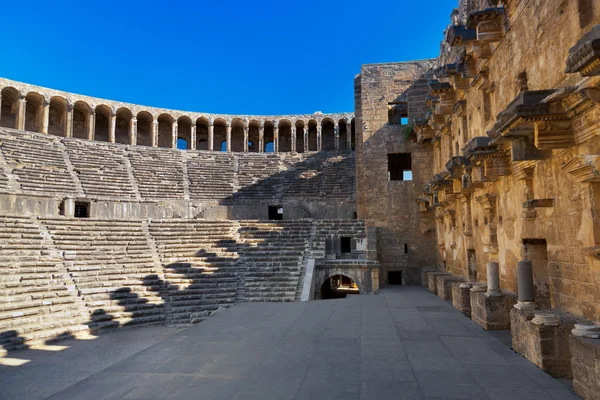 Gamle amfiteater Aspendos i Antalya, Tyrkia – stockfoto