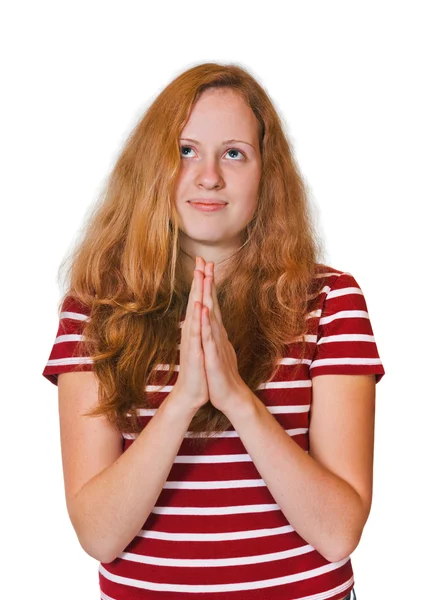 Praying girl — Stock Photo, Image