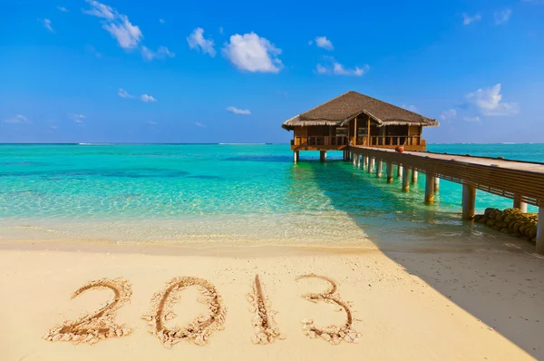 Numbers 2013 on beach — Stock Photo, Image