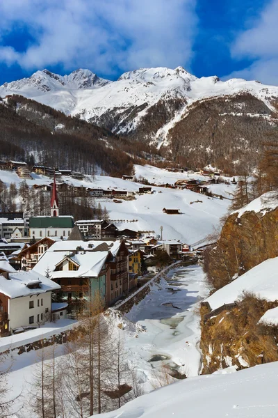 Mountains ski resort Solden Austria — Stock Photo, Image