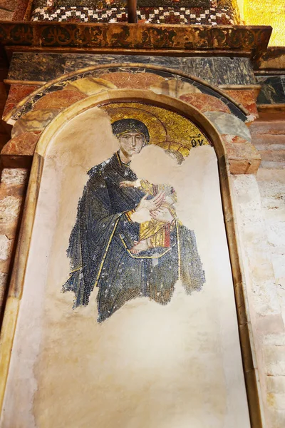Interno mosaico nella chiesa di Chora a Istanbul Turchia — Foto Stock