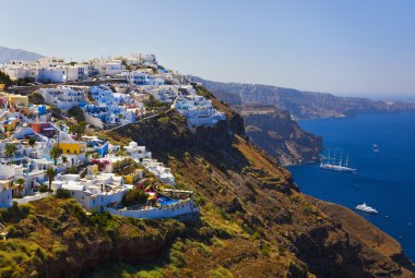 Santorini görünümü - Yunanistan