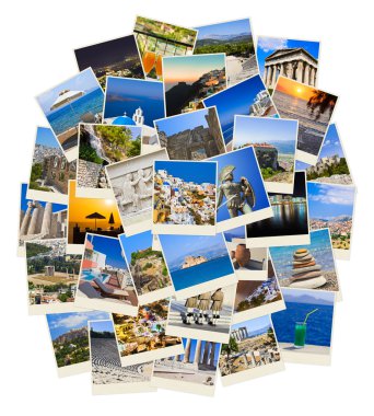 Yunanistan seyahat etmek fotoğraf yığını