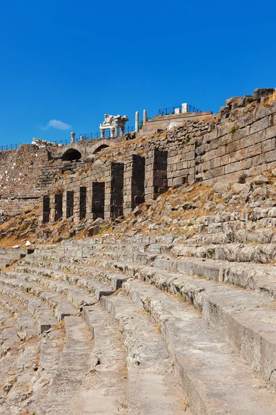 Ruínas na antiga cidade de Pergamon Turquia — Fotografia de Stock