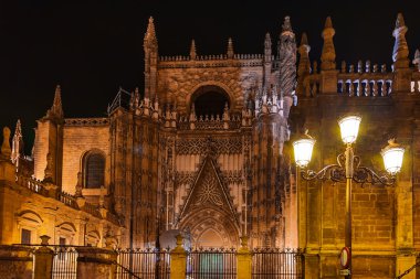 Cathedral La Giralda at Sevilla Spain clipart